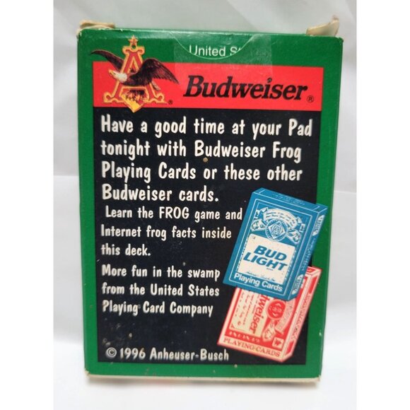 Vintage 1996 Budweiser Frog Playing Card Deck Official Budweiser Product - Picture 9 of 9